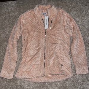 Calvin Klein Fuzzy Zip Up Jacket, Size Small